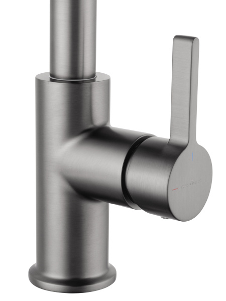 Смеситель для кухонной мойки с подключением фильтра Wonzon & Woghand WW-88458008-BGM темный графит брашированный