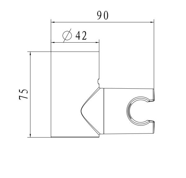 Держатель душевой лейки Wonzon & Woghand WW-994224-CR хром глянцевый