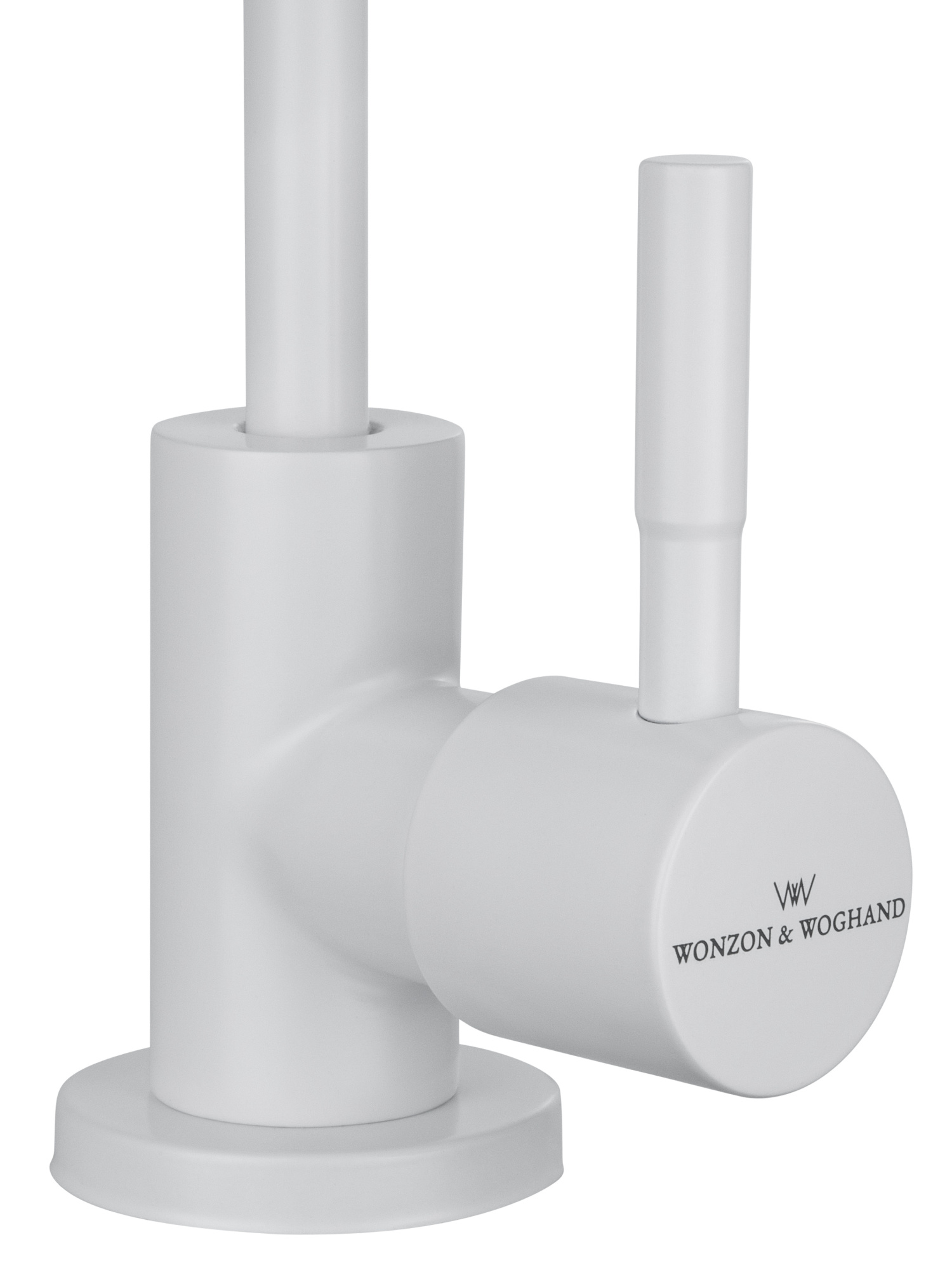 Смеситель для кухонной мойки с подключением фильтра Wonzon & Woghand WW-AE4587-MW белый матовый