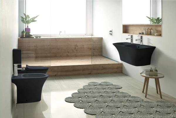 Унитаз-компакт безободковый с сиденьем микролифт Cerutti SPA VETTORE MB CN9241 матовый черный Унитаз-компакт безободковый с сиденьем микролифт Cerutti SPA VETTORE MB CN9241 матовый черный
