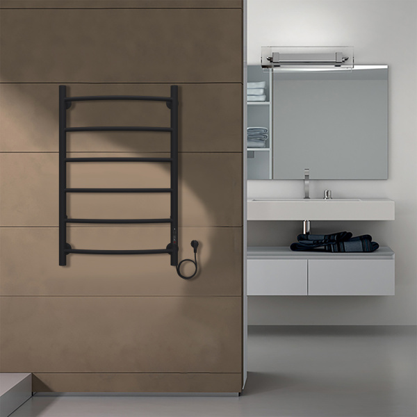 Полотенцесушитель электрический секций диммер справа 53,2x80 см Azario VERONA AZ04858B черный Полотенцесушитель электрический секций диммер справа 53,2x80 см Azario VERONA AZ04858B черный