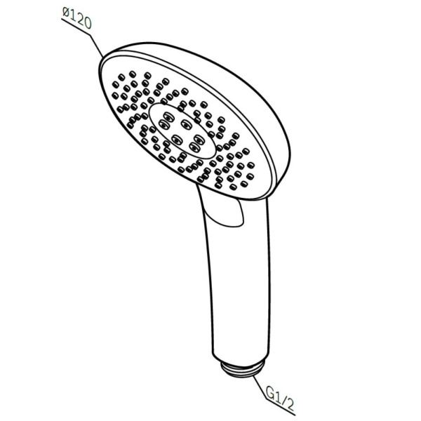 Душевая лейка AM.PM Spirit V2.0 F0270A000 хром глянцевая