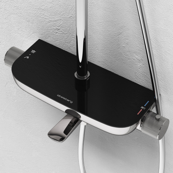 Душевой комплект Abelsberg Lineara с термостатом SNS52791CH хром глянцевый