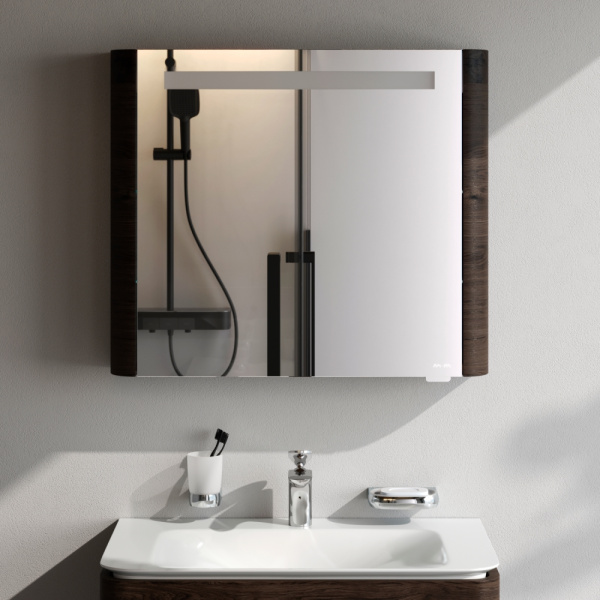 Шкаф зеркальный Am.Pm Sensation 80 см M30MCR0801TF R табачный дуб с подсветкой