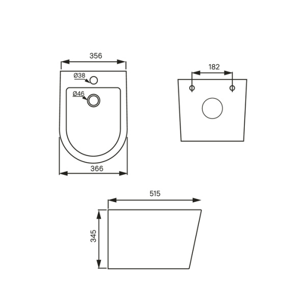 Подвесное биде IDDIS Calipso CALRW02i82 Подвесное биде IDDIS Calipso CALRW02i82
