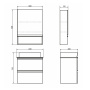 Тумба с раковиной Comforty Эдинбург 60 см 00-00005700 подвесная бетон светлый