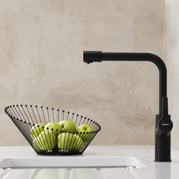 Смеситель для кухонной мойки Damixa Merkur 710771300 черный матовый