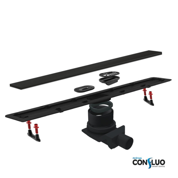 Линейный трап  Pestan Confluo frameless line 13701319 черный Линейный трап  Pestan Confluo frameless line 13701319 черный