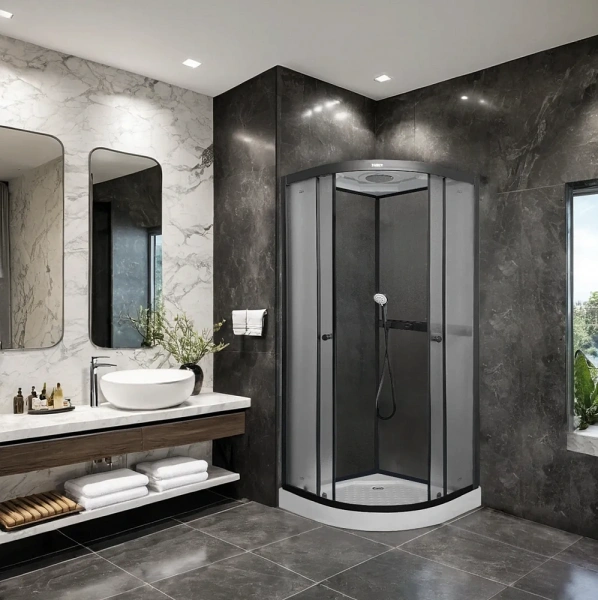 Душевая кабина Parly Frost F811B профиль черный матовый