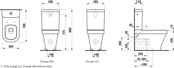 Чаша напольная Laufen LB3824684 Чаша напольная Laufen LB3824684
