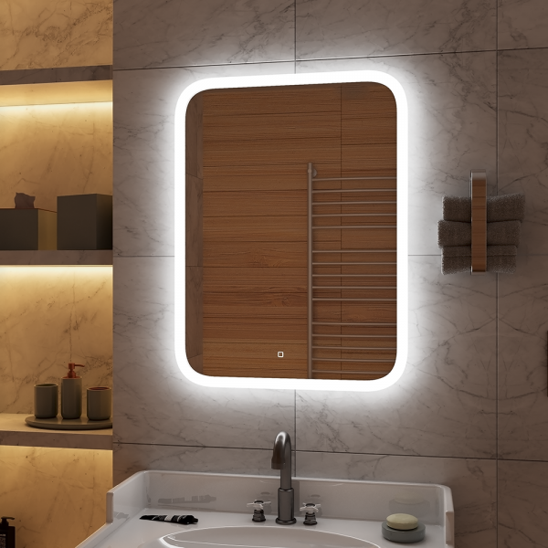 Зеркало с подсветкой и сенсорным выключателем Континент Glamour 50x70 Зеркало с подсветкой и сенсорным выключателем Континент Glamour 50x70