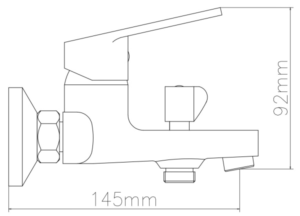 Смеситель для ванны Voda Level LV54acs хром