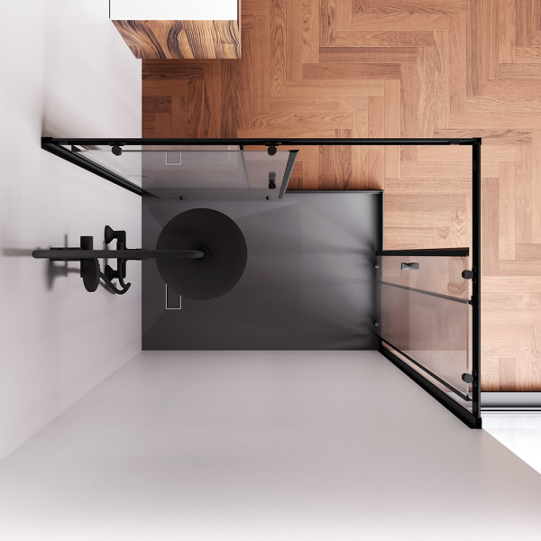 Душевой уголок AM.PM Sunny 120x190x80 W87G-403-12080-BT профиль черный