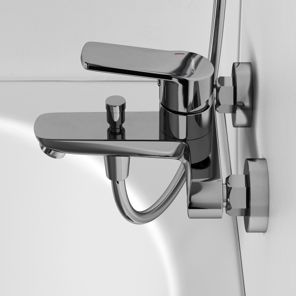 Смеситель для ванны Abelsberg Lineara UNF25747CH хром глянцевый