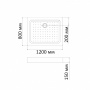 Душевой поддон акриловый 80x120 BandHours Rectangular 812-Tray 240211300 Душевой поддон акриловый 80x120 BandHours Rectangular 812-Tray 240211300