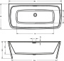 Ванна акриловая RIHO ADORE FS 180x86 BD04C0500000000 Ванна акриловая RIHO ADORE FS 180x86 BD04C0500000000