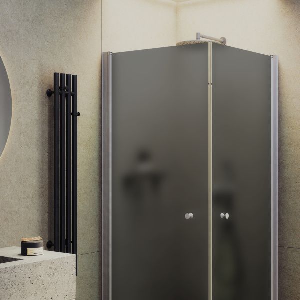 Душевой угол на монопетлях  MaybahGlass   MGY-1295-5 стекло графит матовое Душевой угол на монопетлях  MaybahGlass   MGY-1295-5 стекло графит матовое