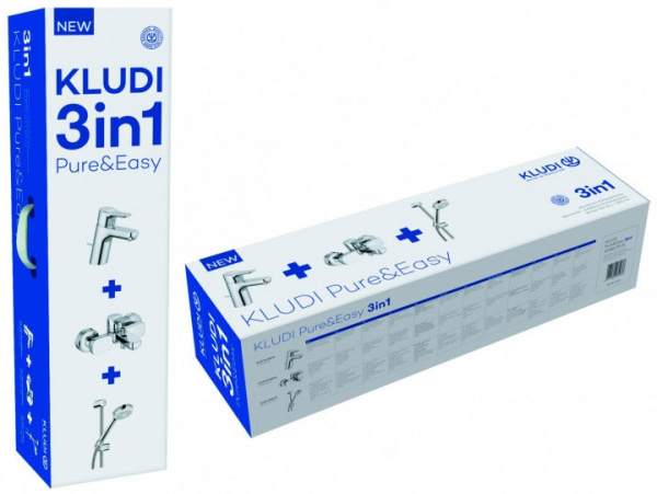 Комплект для ванны и душа  Kludi PURE&EASY 376850565 хром