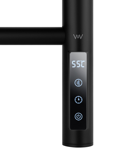 Полотенцесушитель электрический Wonzon & Woghand Bonn WW-AL409-MB подвесной черный матовый