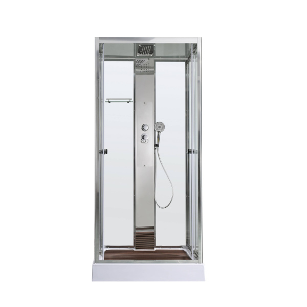 Душевая кабина с баней AvaCan 100x100 Z1910 профиль хром