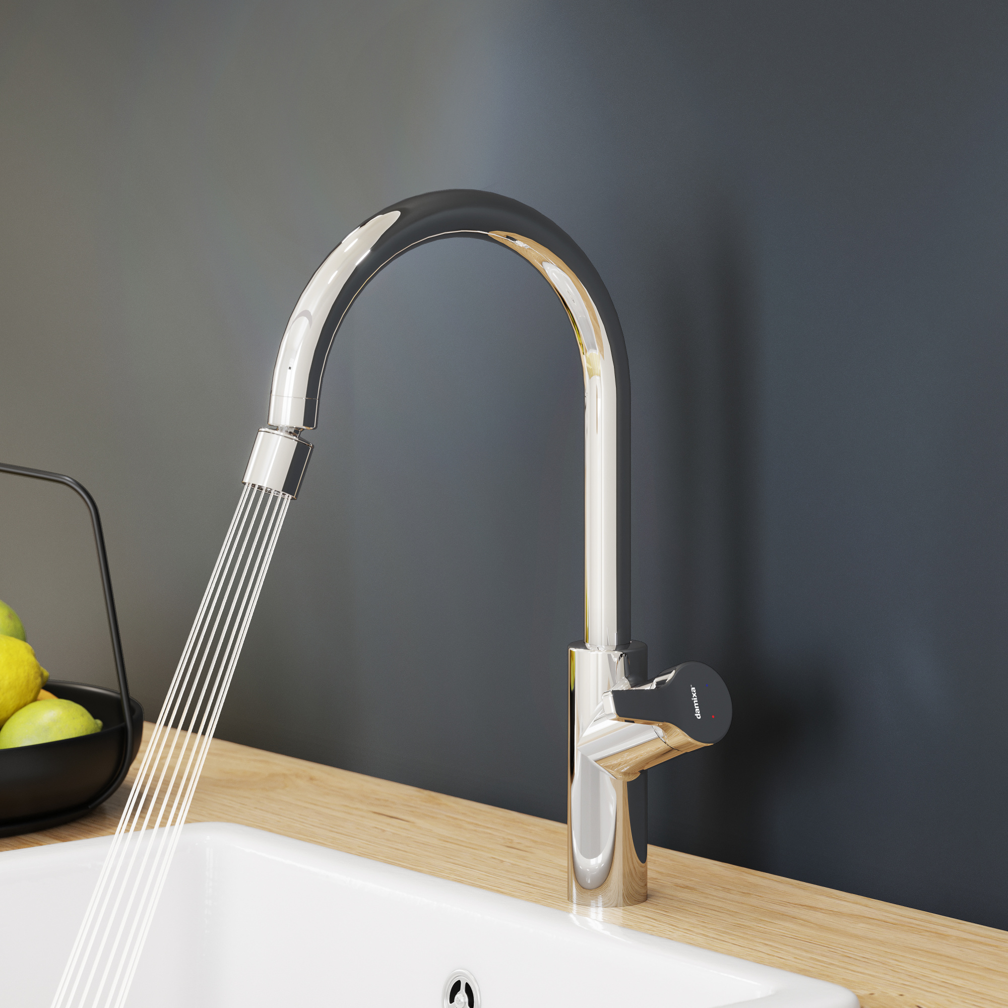 Смеситель для кухонной мойки Damixa Eclipse 310722000 хром глянцевый