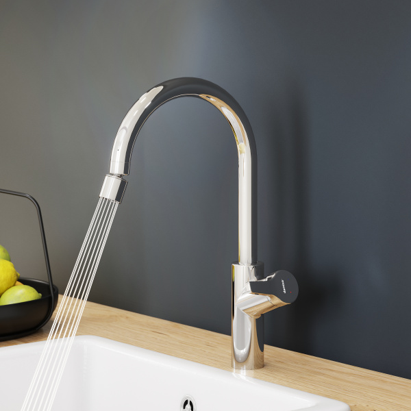 Смеситель для кухонной мойки Damixa Eclipse 310722000 хром глянцевый