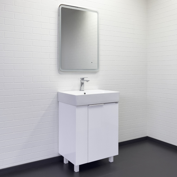 Тумба с раковиной Comforty Асти 60 см 00-00019247 напольная белая