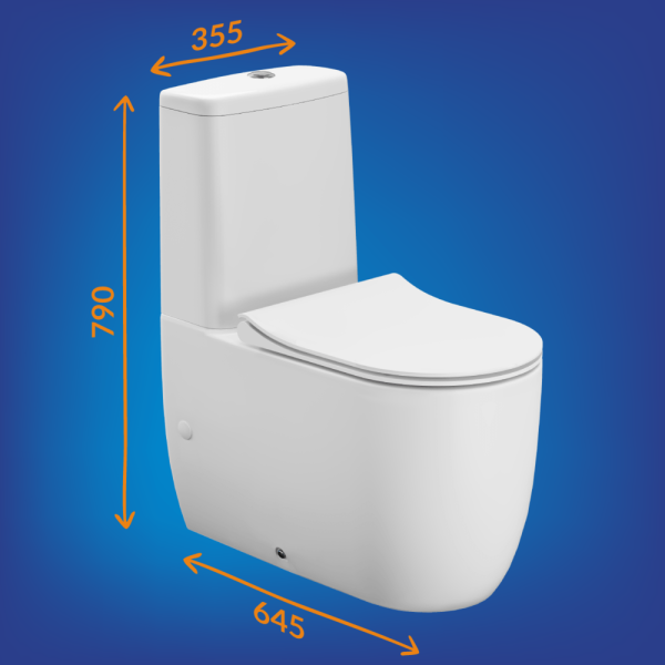 Унитаз-компакт Cersanit Moduo 69192 безободковый с микролифтом