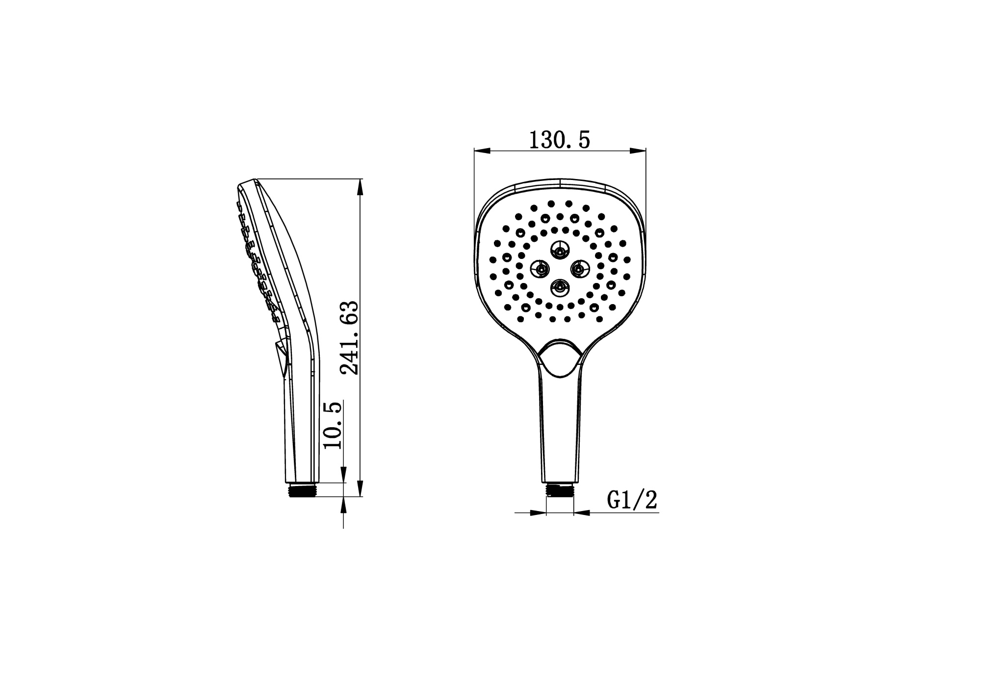Душевая лейка Wonzon & Woghand WW-981358-DG золото глянцевый