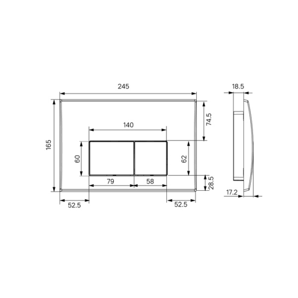 Комплект 2 в 1: инсталляция и клавиша смыва хром IDDIS Optima Home OPH00GCi32K