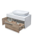 Тумба под раковину Runo Вудлайн 85 см 00-00001344 подвесная крафтовый дуб, белый