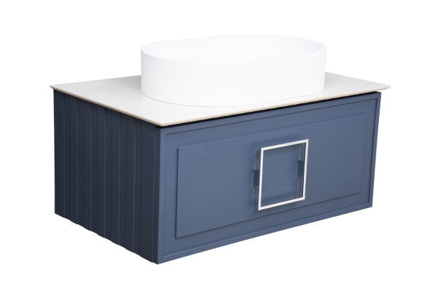 Тумба под раковину La Fenice Cubo Blu Grigio синяя 80 FNC-01-CUB-BG-80 Тумба под раковину La Fenice Cubo Blu Grigio синяя 80 FNC-01-CUB-BG-80