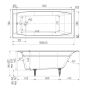 Ванна чугунная Wotte Forma 1500x700 Ванна чугунная Wotte Forma 1500x700