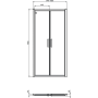 Двустворчатая дверь в нишу 100 см Ideal Standard CONNECT 2 Saloon door K9296V3 Двустворчатая дверь в нишу 100 см Ideal Standard CONNECT 2 Saloon door K9296V3