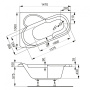 Акриловая ванна VAGNERPLAST SELENA 147x100 Left Акриловая ванна VAGNERPLAST SELENA 147x100 Left