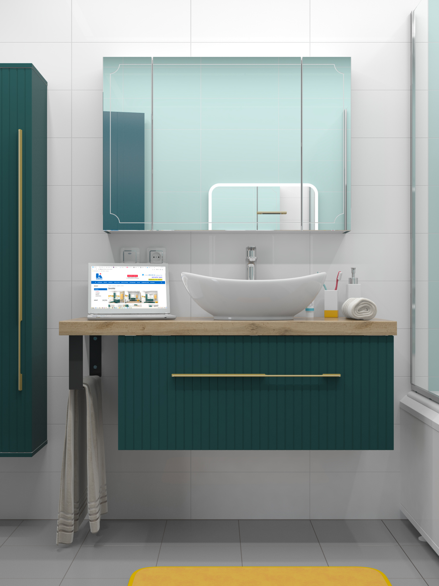 Столешница Какса-А 80 см 005335 для тумб и консолей дуб вотан