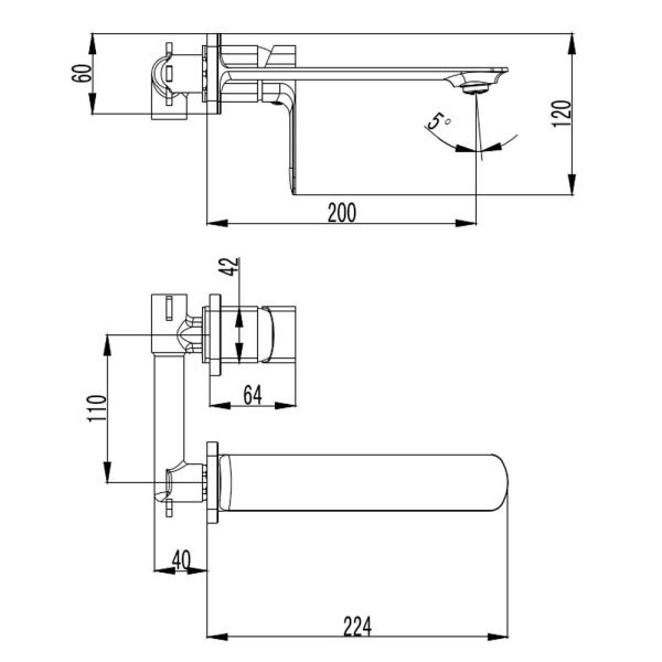 Смеситель AQUAme Monza AQM6315GM металл Смеситель AQUAme Monza AQM6315GM металл