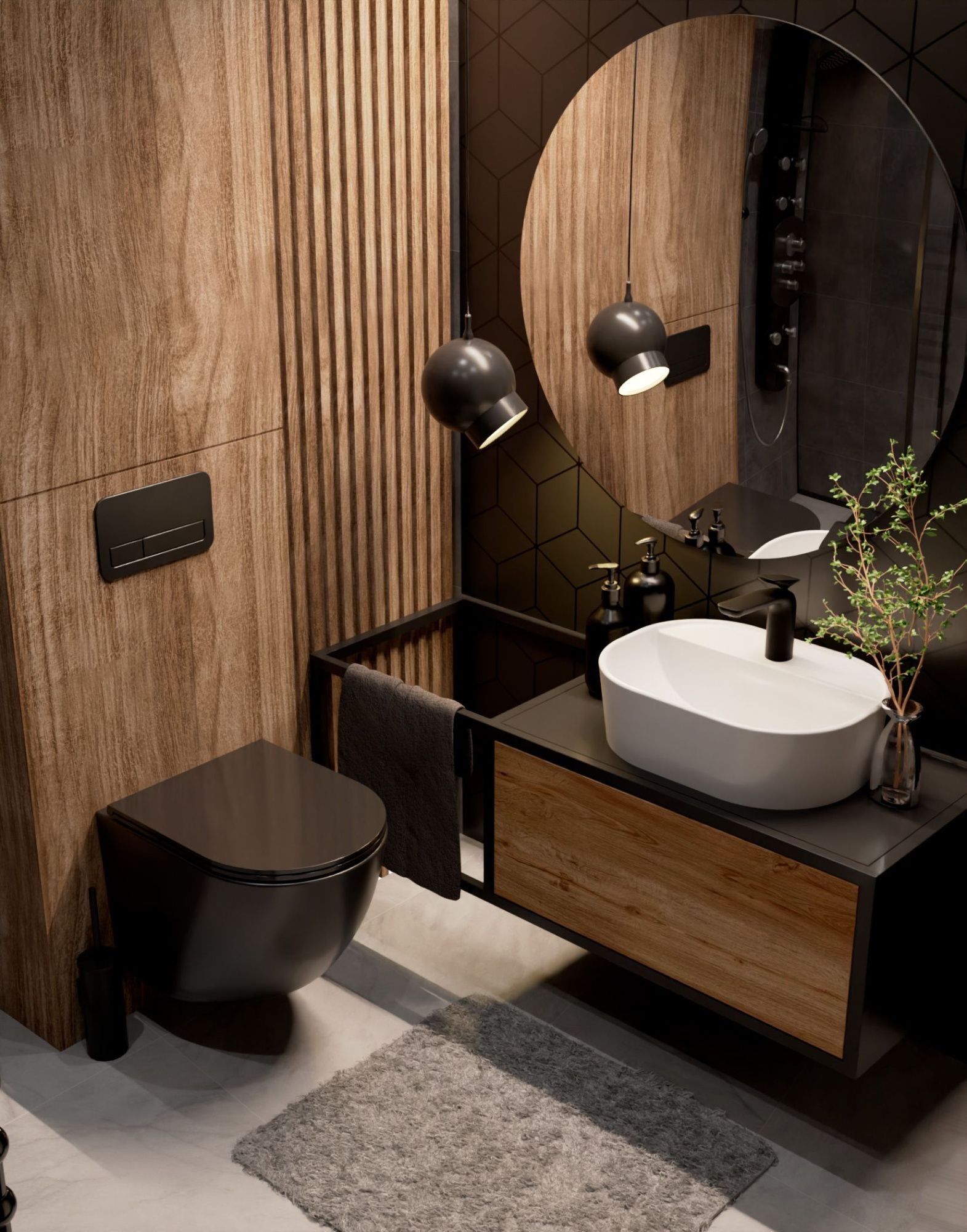 Унитаз подвесной 37х36х49 см AQUAme AQM2002MB черный матовый