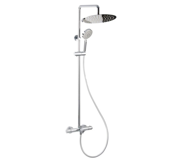 Душевая стойка с термостатическим смесителем для ванны Bravat Waterfall F639114C-A5-RUS Душевая стойка с термостатическим смесителем для ванны Bravat Waterfall F639114C-A5-RUS