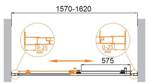Душевая дверь 160x195 см Cezares MOLVENO Molveno-bf-1-160-c-cr-iv хром Душевая дверь 160x195 см Cezares MOLVENO Molveno-bf-1-160-c-cr-iv хром