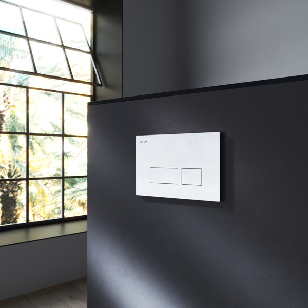 Унитаз подвесной безободковый с инсталляцией и кнопкой смыва AM.PM Spirit V2.0 IS47051.701700MB