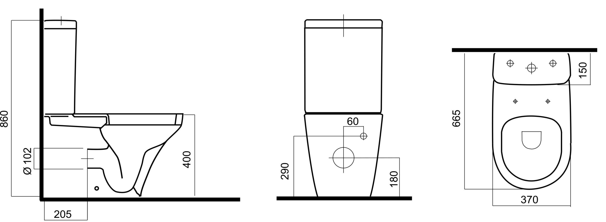 Унитаз-компакт Am.Pm Inspire C508607WH напольный