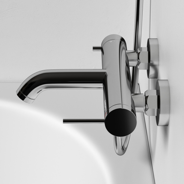 Смеситель для ванны Abelsberg Fluida ERF22516CH хром глянцевый