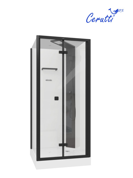 Душевая кабина Ceruttispa 90x225 BELLA90B профиль черный