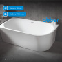 Ванна акриловая Abber AB9257-1.5 R белая