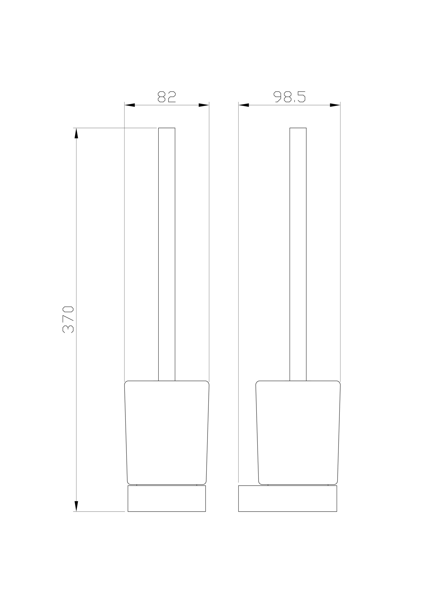 Ершик для унитаза Wonzon & Woghand Lotte WW-8329-BGM темный графит брашированный