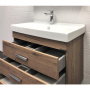 Тумба с раковиной Comforty Никосия 80 см 00-00007621 напольная дуб темный
