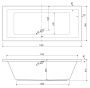 Акриловая ванна пристенная 190x80 см Cezares PLANE PLANE-190-80-49-W37 белый Акриловая ванна пристенная 190x80 см Cezares PLANE PLANE-190-80-49-W37 белый