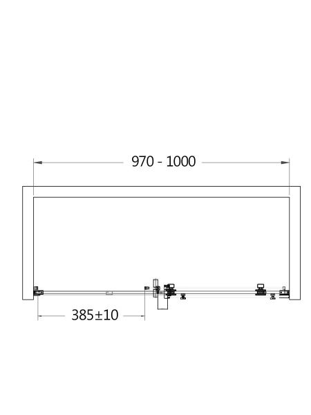 Душевая дверь 195х100 см AQUAme AQM4201F-10 хром прозрачный Душевая дверь 195х100 см AQUAme AQM4201F-10 хром прозрачный