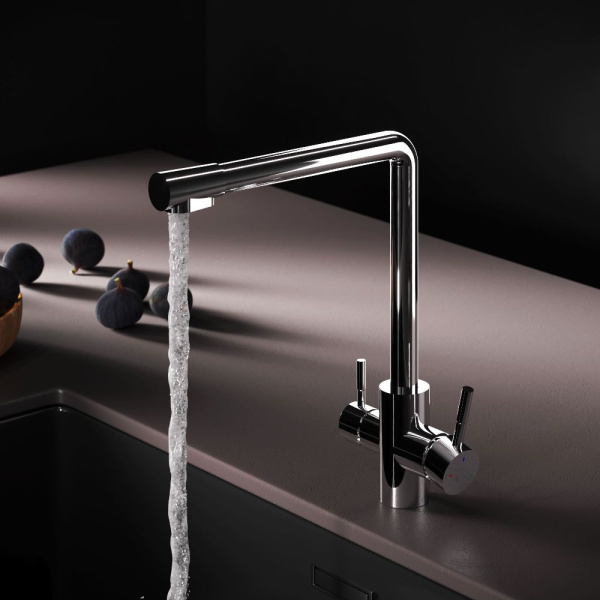 Смеситель для кухонной мойки Am.Pm X-Joy S с каналом для фильтра F85B05700 хром глянцевый